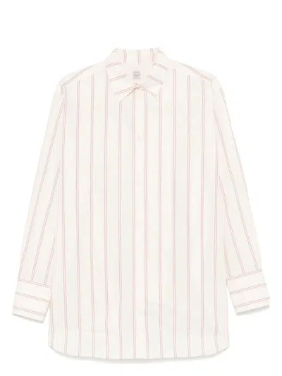 Totême Women's Relaxed Striped Shirt In Sand