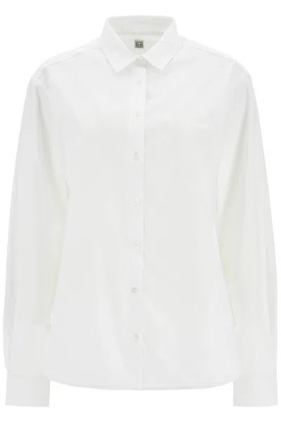 Totême Signature Crisp Cotton Shirt In White