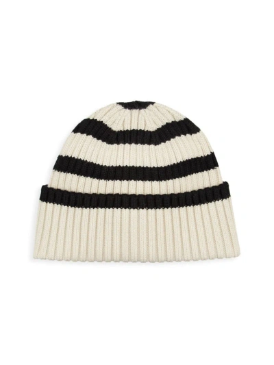 Totême Women's Signature Striped Wool Beanie In Light Sand