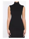 Totême Sleeveless Scarf Knit Top In Dark Gray In Gray