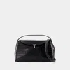 Totême T-lock Suede Shoulder Bag In Black