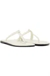 Totême Toteme Woman Thong Sandal Off White Size 10 Leather In White