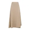 Totême Beige Tie-waist Wrap Skirt In Brown