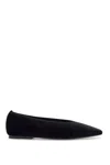 Totême Toteme Minimalist Velvet Ballerinas Shoes In Black