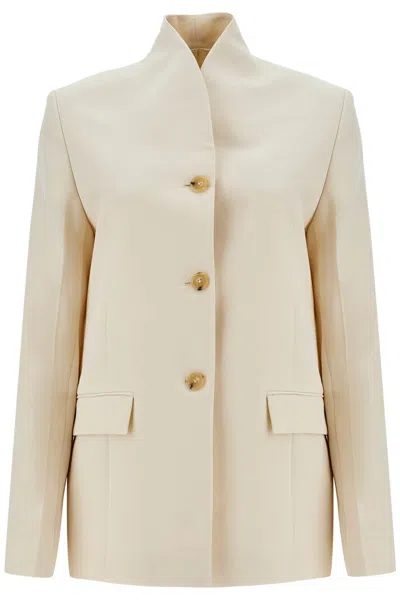Totême Overlapped Single-breasted Blazer In Beige