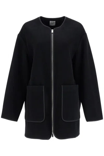 Totême Toteme Wool Zipped Jacket In Black