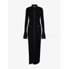 Totême Womens Button-down Knitted Shirt Maxi Dress Black In Black
