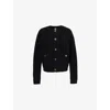 Totême Hammered Button Cardigan Black In Black