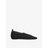 Totême Womens Black Woven-texture Leather Ballet Flats Eur 36 / 3 Uk In Black