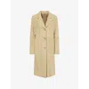 Totême Womens Desert Notch-lapels Two-slip-pockets Suede Coat In Desert