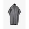 Totême Grey Coat With Scarf In Wool Woman In Mid Grey Melange