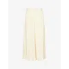 Totême Womens Ecru Flared High-waist Stretch-woven Midi Skirt In Macadamia