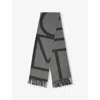 Totême Écharpe Monogram Jacquard - Toteme - Laine - Gris In Grey Monogram