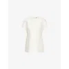 Totême Paneled Wool And Silk-blend Top In Macadamia