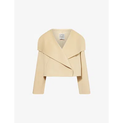 Totême Toteme Signature Double Wool Jacket In Beige
