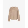 Totême Beige Oversized Sweater With Brushed Effect In Alpaca Blend Woman In Truffle Melange