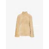 Totême Toteme Cinched Shearling Jacket Butter In Butter