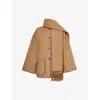 Totême Embroidered Scarf Jacket In Camel