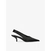 Totême Classic Leather Slingback Heels In Black