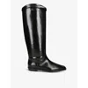 TOTÊME WOMENS BLACK RIDING LEATHER BOOTS