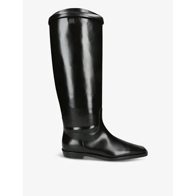 TOTÊME WOMENS BLACK RIDING LEATHER BOOTS EUR 39 / 6 UK