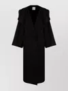 Totême Wool And Cashmere Blend Coat With Draped Design In Black