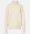 Totême Wool And Cashmere-blend Turtleneck Sweater In Snow 