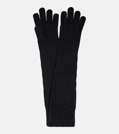 Totême Wool And Cashmere Gloves In Black