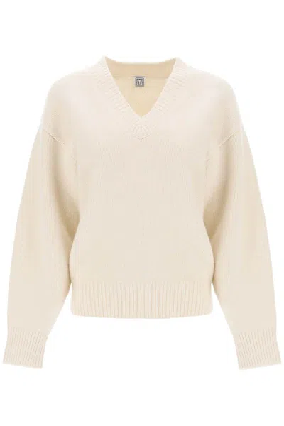 Totême Toteme Wool And Cashmere Sweater In Multicolor