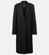 Totême Long Boucle Coat In Black