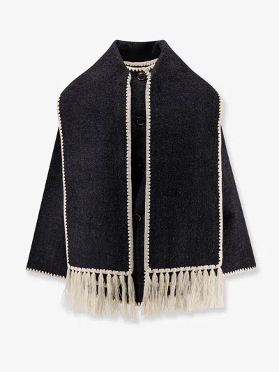 TOTÊME WOOL BLEND EMBOIDERED JACKET