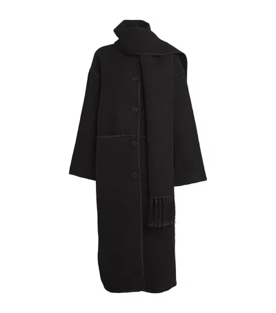 TOTÊME WOOL-BLEND SCARF COAT