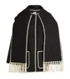 Totême Toteme Embroidered Scarf Wool Jacket In Grey
