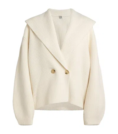 TOTÊME WOOL-BLEND SHAWL CARDIGAN