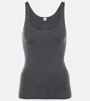 Totême Toteme Compact Merino Wool Blend Sweater Tank In Grey