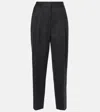 Totême Wool-blend Tapered Pants In Charcoal Melange