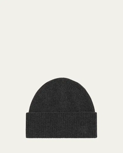 Totême Wool Cashmere Beanie In Charcoal Melange 019