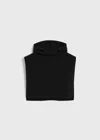Totême Wool Cashmere Hoodie Bib Black In Black