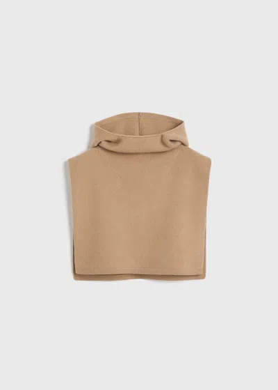 Totême Wool Cashmere Hoodie Bib Camel