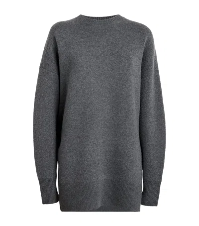 Totême Wool-cashmere Oversized Sweater In Grey