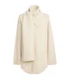 Totême Wool-cashmere Knit Long Scarf Sweater In Ivory