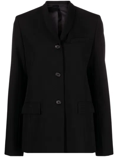 Totême Toteme Wool Single-breasted Jacket In Black