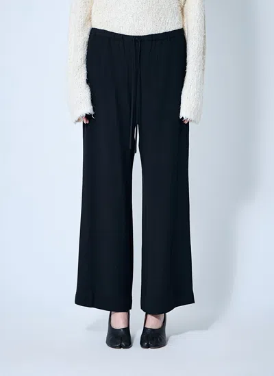 Totême Woven Drawstring Pants In Black