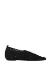 Totême Womens Black Woven-texture Leather Ballet Flats Eur 36 / 3 Uk In Black