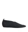 Totême Womens Black Woven-texture Leather Ballet Flats Eur 36 / 3 Uk In Black