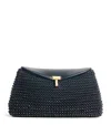 Totême Woven Leather T-lock Clutch Bag In Black