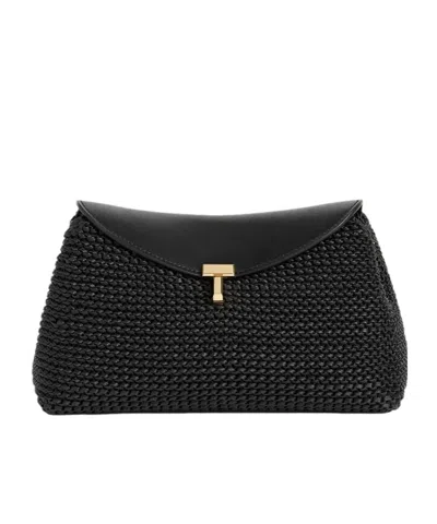 Totême Woven Shoulder Bag In Black