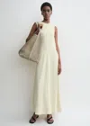 Totême Woven Stripe Dress Ecru In Ecru