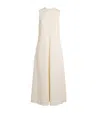 Totême Long Flowing Silhouette Maxi Length Dress In Ivory
