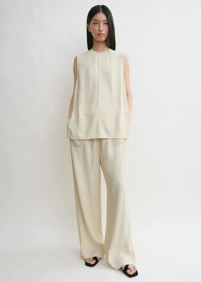 Totême Woven Stripe Top Ecru In Neutral